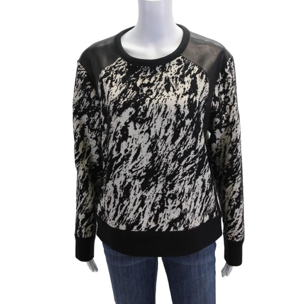 Rag & Bone Women Pullover Sweatshirt Black Crew Neck Long Sleeve Size S